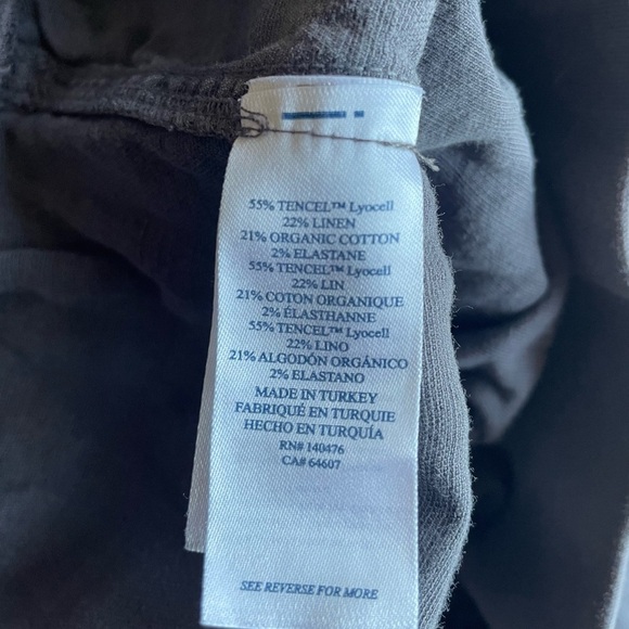 Faherty Linen Blend Jogger Pants Gray M | Casual Lounge Relaxed Fit Tencel Blend - Picture 5 of 5